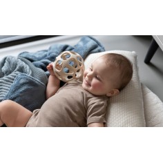 Gitterbettdecke teddyfutter Grace, warm linen