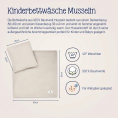 Julius Zöllner Musselin Bettwäsche, Sand