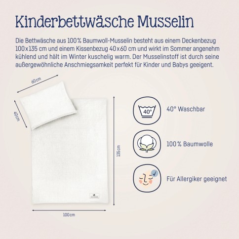 Julius Zöllner Musselin Bettwäsche, Ivory
