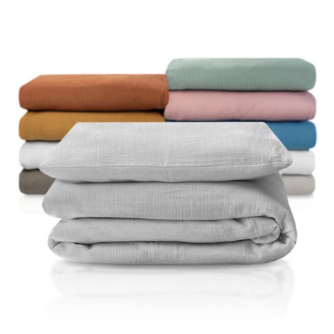 Julius Zöllner Musselin Bettwäsche, Grau