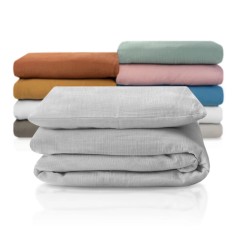 Julius Zöllner Musselin Bettwäsche, Grau