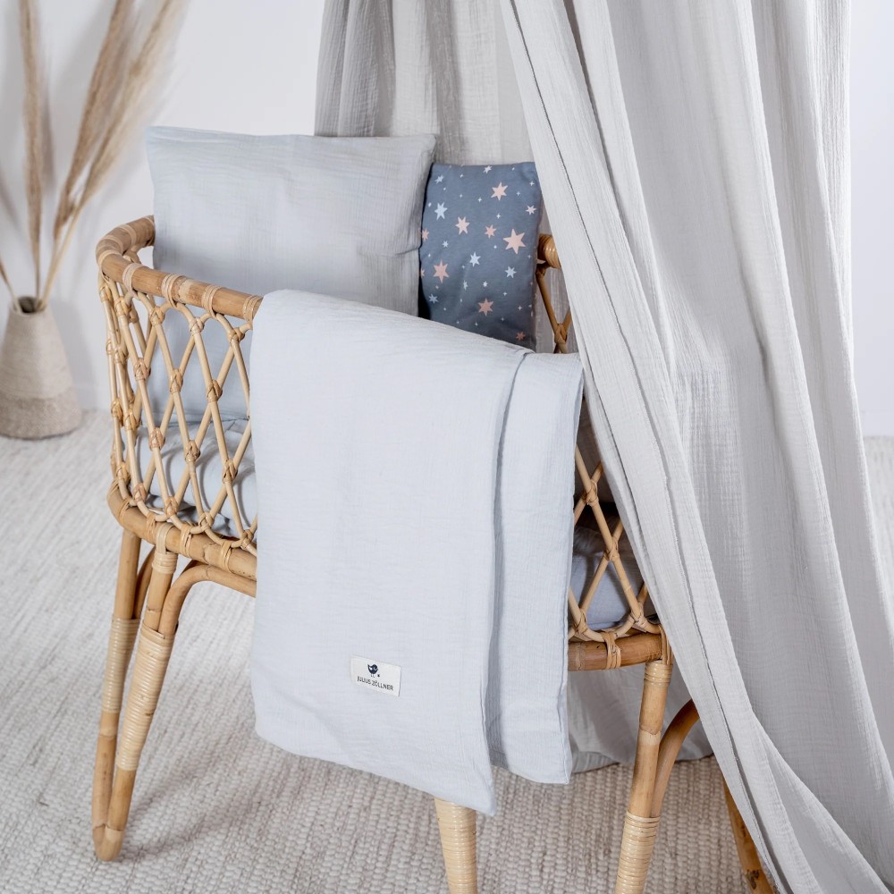 Julius Zöllner Musselin Bettwäsche, Grau