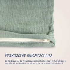 Julius Zöllner Musselin Bettwäsche, Grün