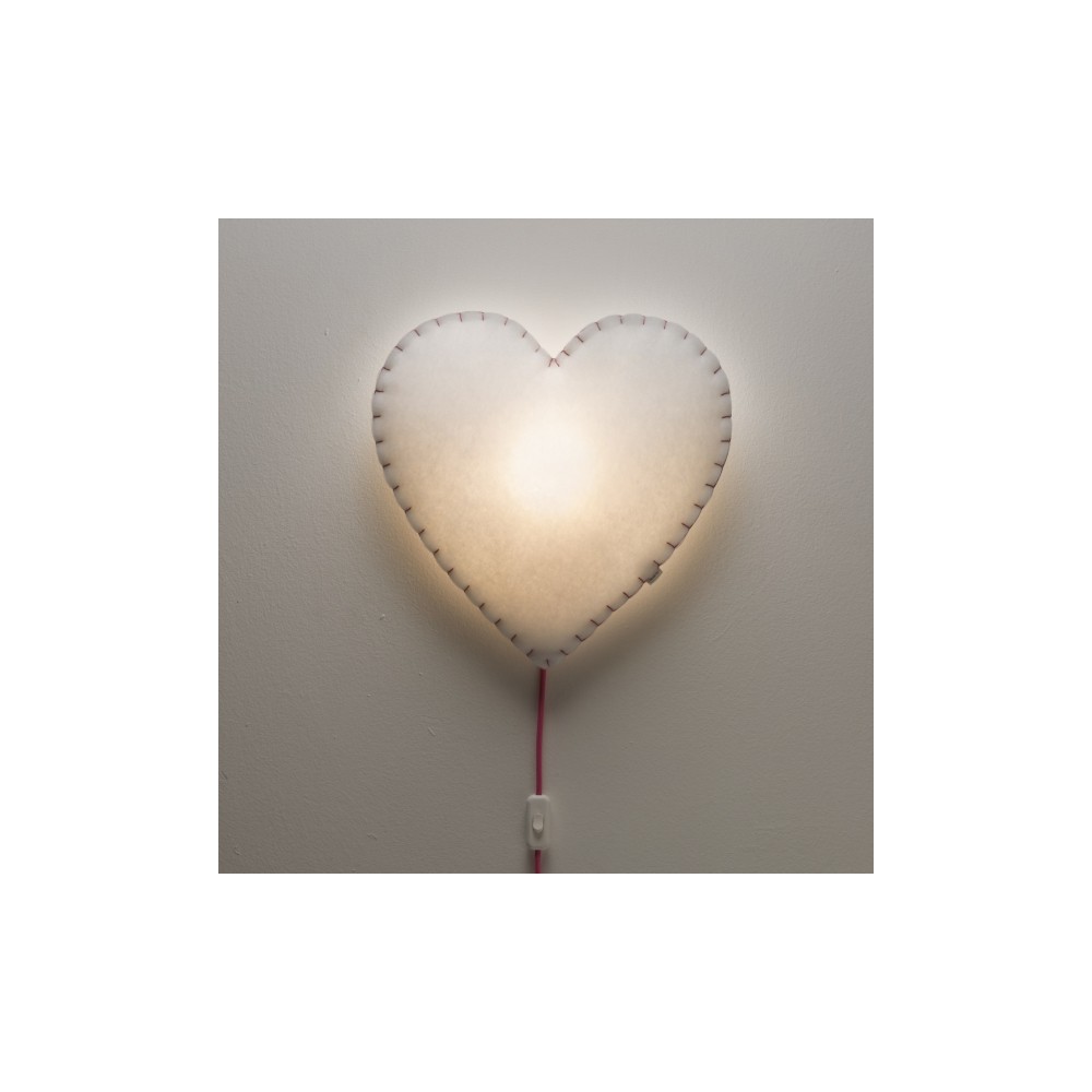 BUOKIDS Applique murale coeur doux, jaune