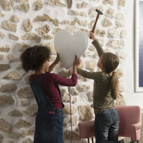 BUOKIDS Applique murale coeur doux, jaune