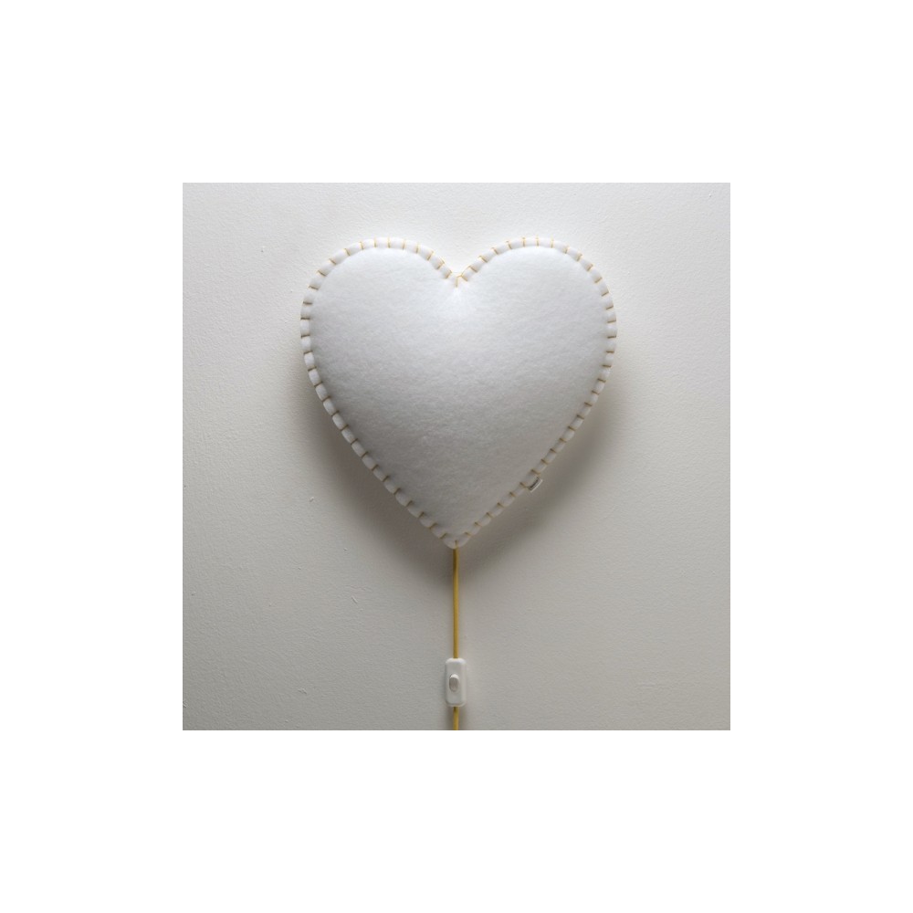 BUOKIDS Applique murale coeur doux, jaune