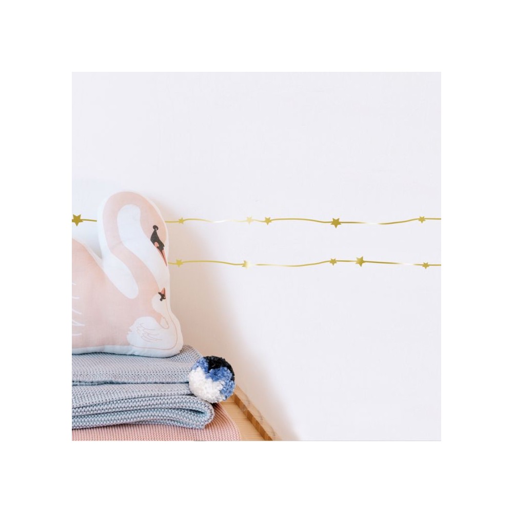 MIMIlou Wandsticker Bordüre 5 m, Sterne Gold