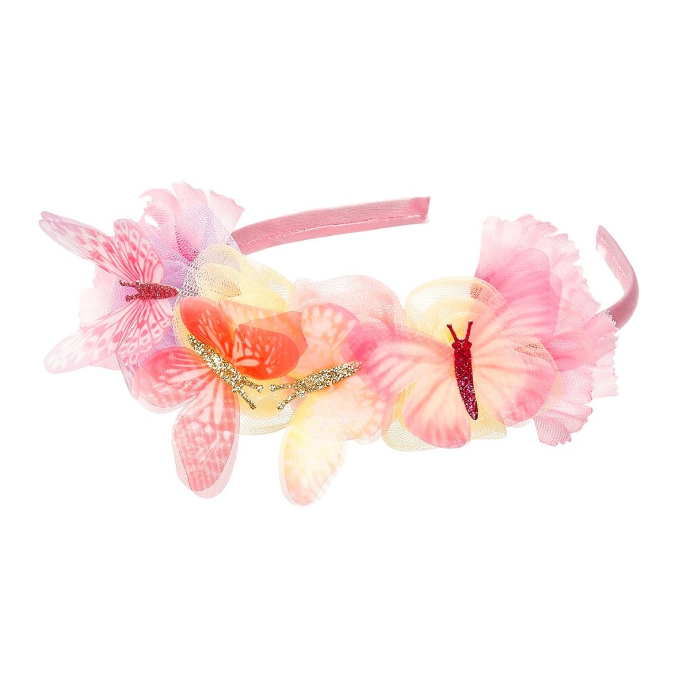 Bandeau lilyanne, fleurs et papillons