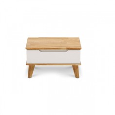 Table de chevet "Miira", chêne / blanc