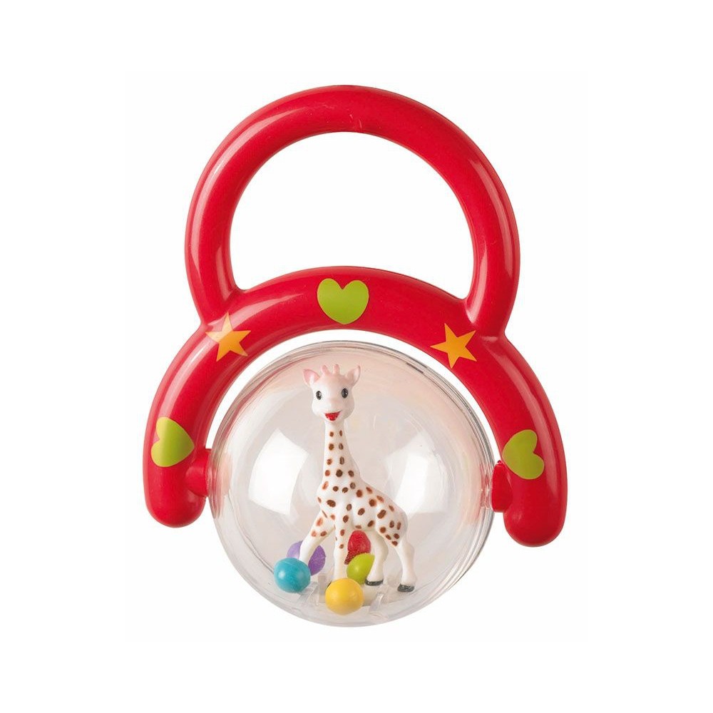 Geschenkset Sophie La Giraffe, 1 Sophie la girafe +1 Entdeckerbuch + 1 Kugelrassel