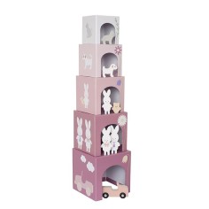 Stapelspielzeug Würfel Bunny