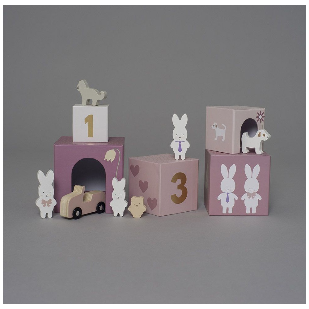 Stapelspielzeug Würfel Bunny