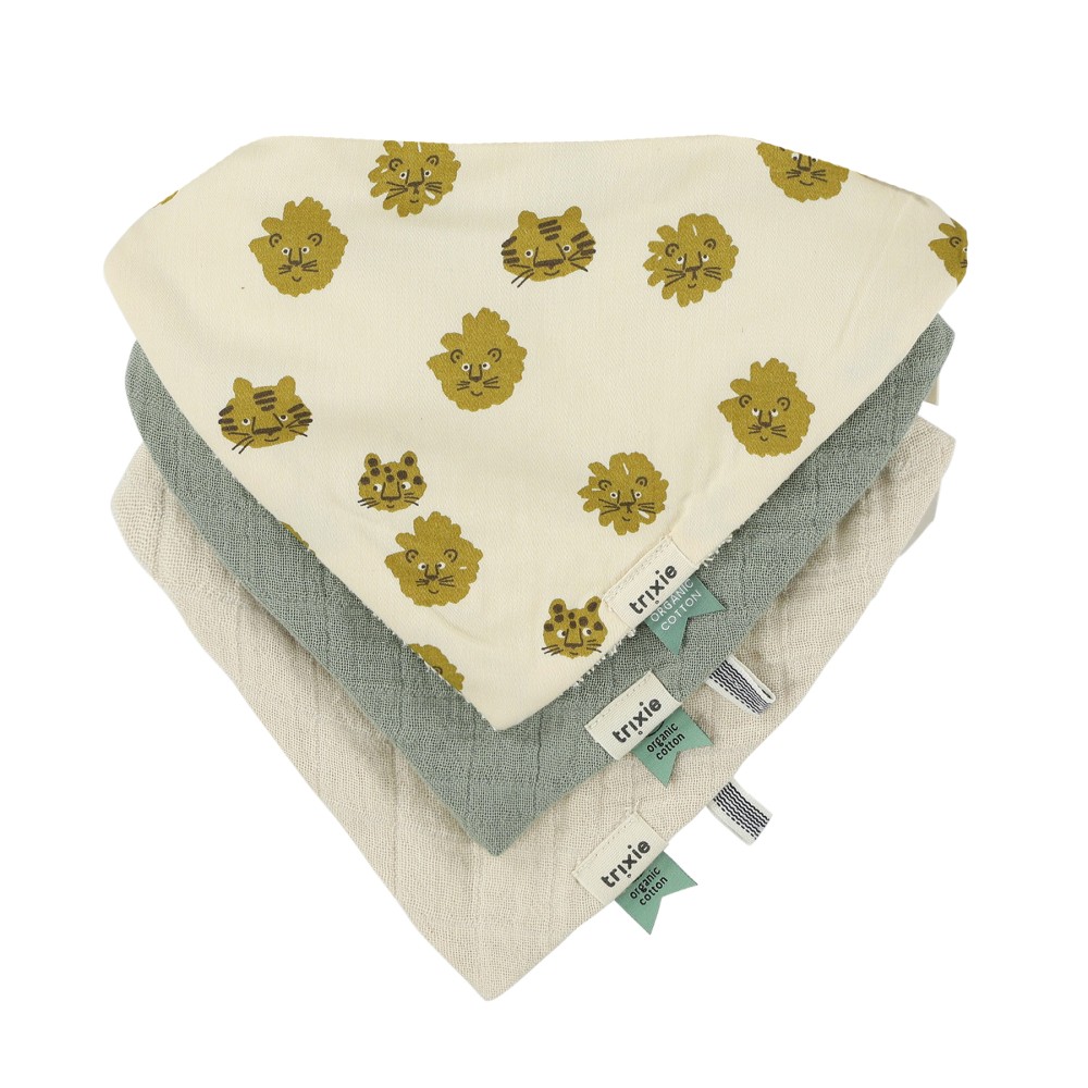 Baby Bandana 3er Pack, Lucky Leopard