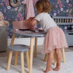 Tisch & 2 Stühle, Grau