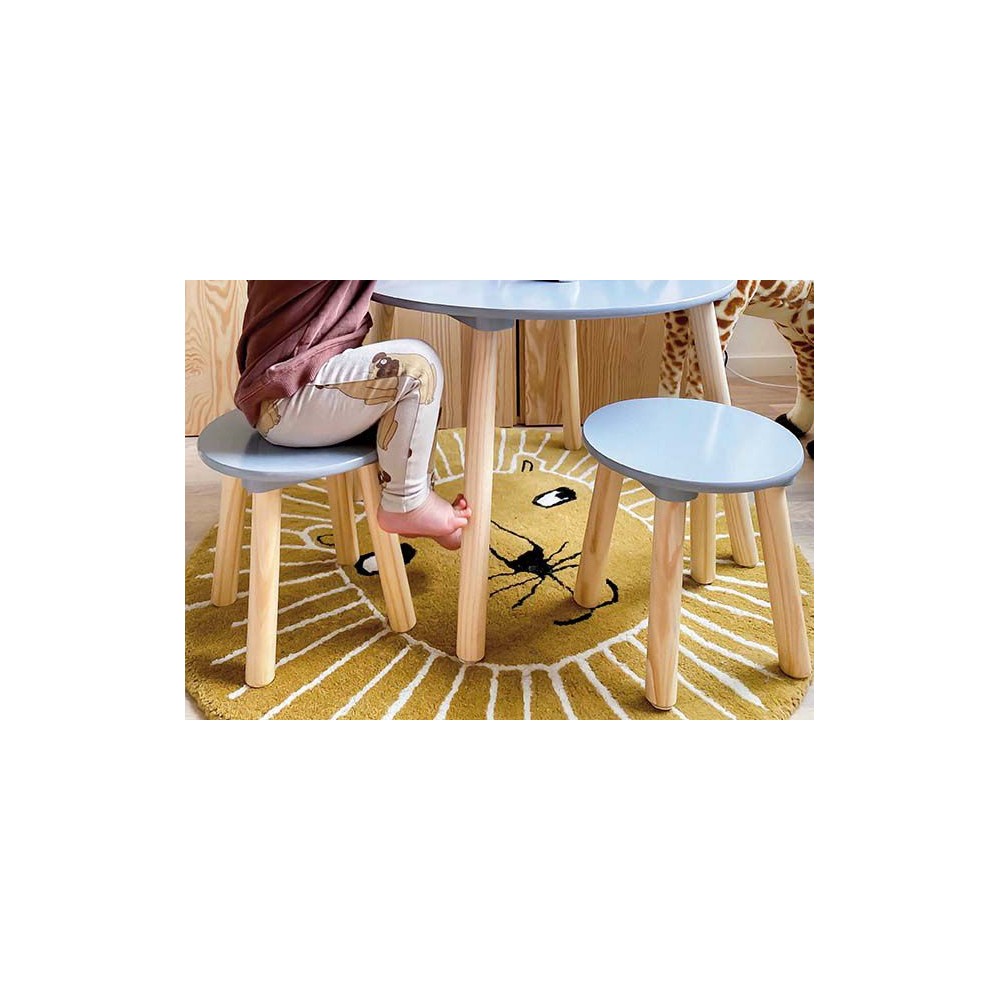 Tisch & 2 Stühle, Grau