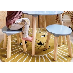 Tisch & 2 Stühle, Grau