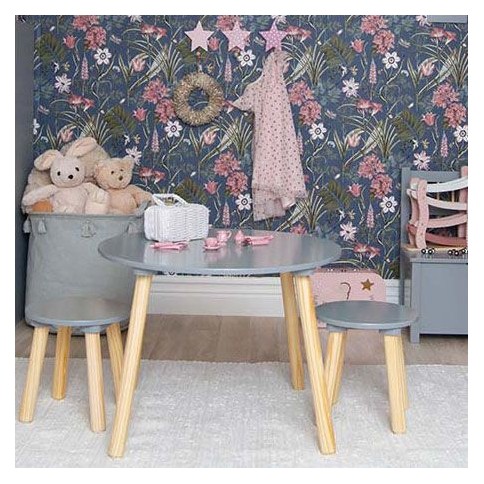 Tisch & 2 Stühle, Grau