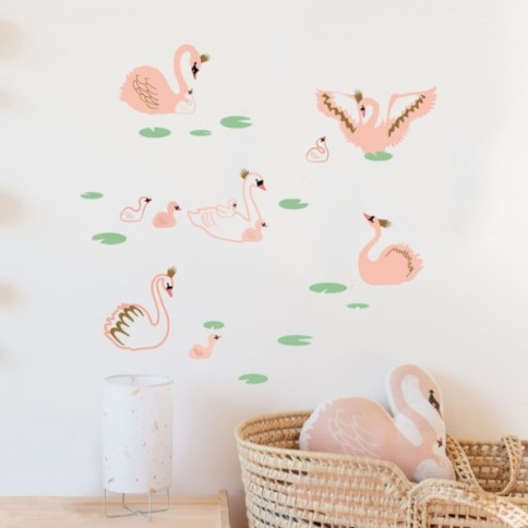 Stickers muraux Mimilou, lac Swan