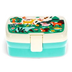 Rex London Lunch Box mit herausnehmbaren Fach, Woodland