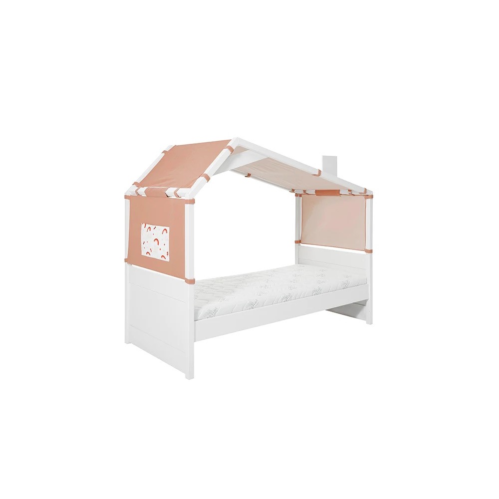 Cool Kids Einzelbett mit Hütte RAINBOW