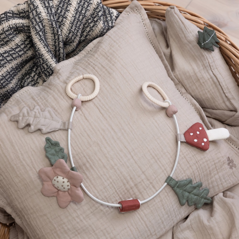 Sebra Kinderwagenkette, Blatt/Pilz/Blume, Bio-Baumwolle