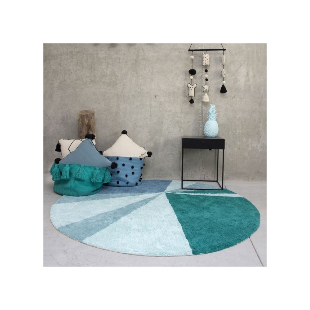 Lorena Canals Panier de stockage, Tassels Emerald