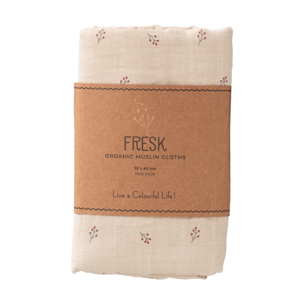 Einschlag- und Mulltuch (2er Pack), Berries