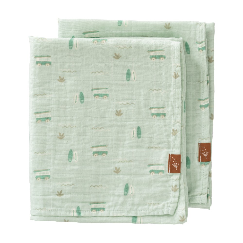 Einschlag- und Mulltuch (2er Pack), Surf Boy