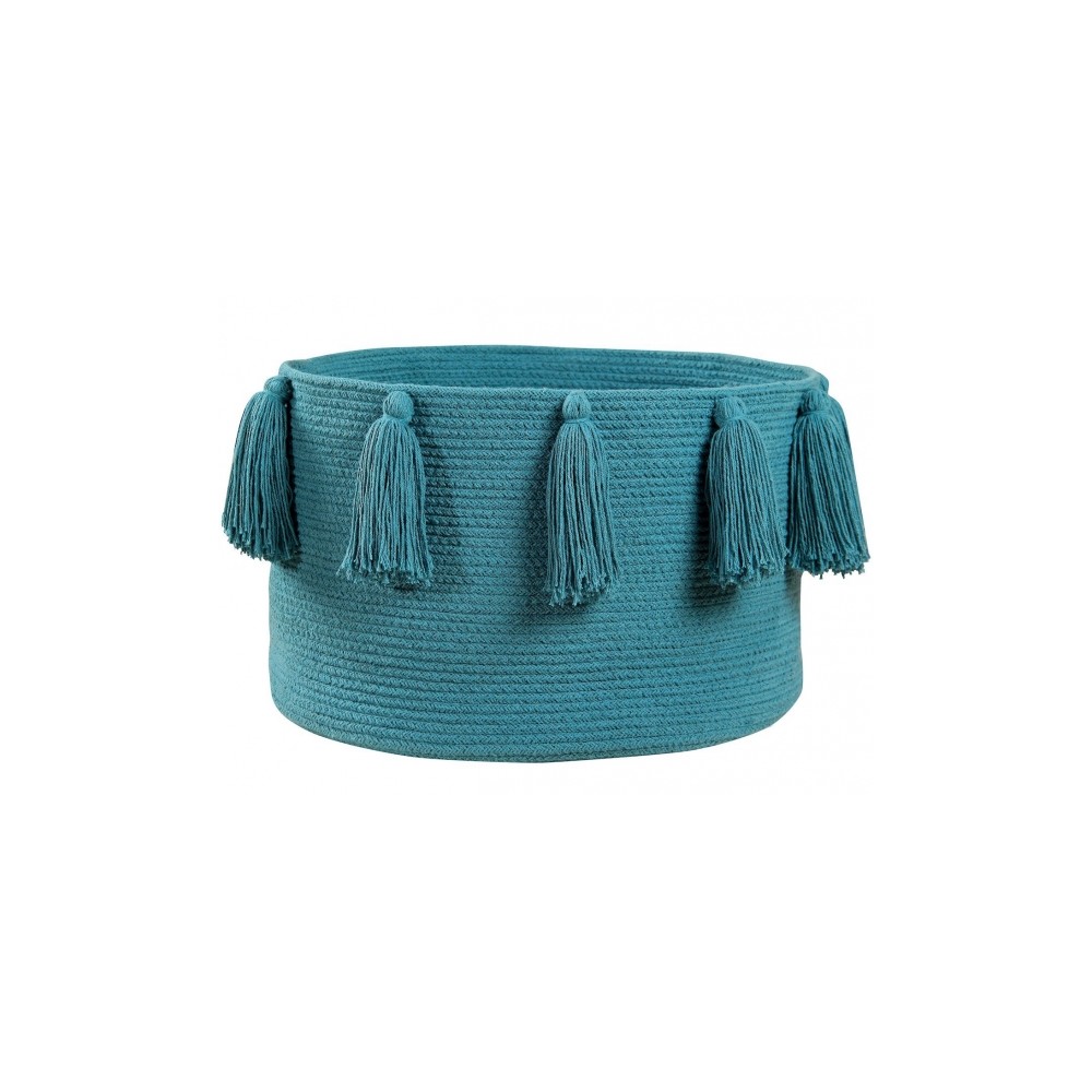 Lorena Canals Panier de stockage, Tassels Emerald