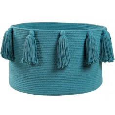Lorena Canals Panier de stockage, Tassels Emerald