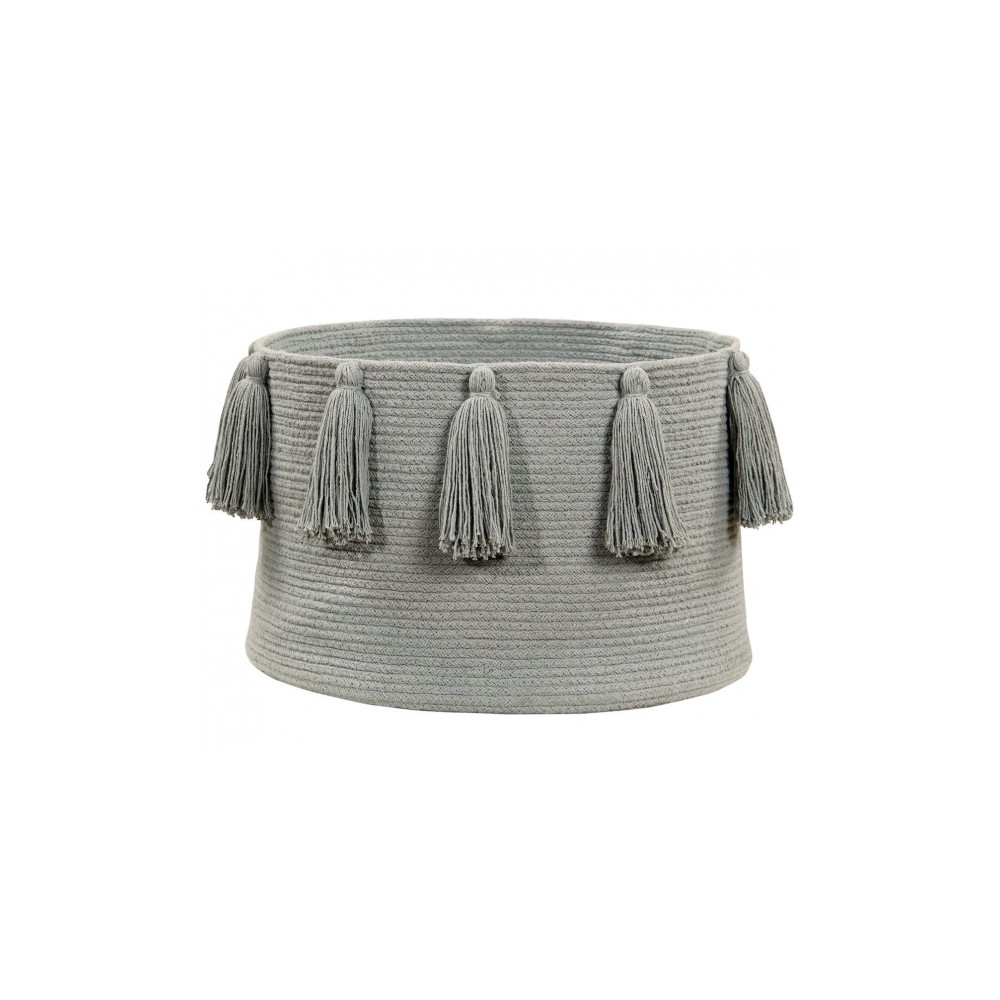 Lorena Canals Panier de stockage, glands gris clair