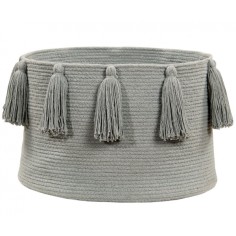 Lorena Canals Aufbewahrungskorb, Tassels Light Grey