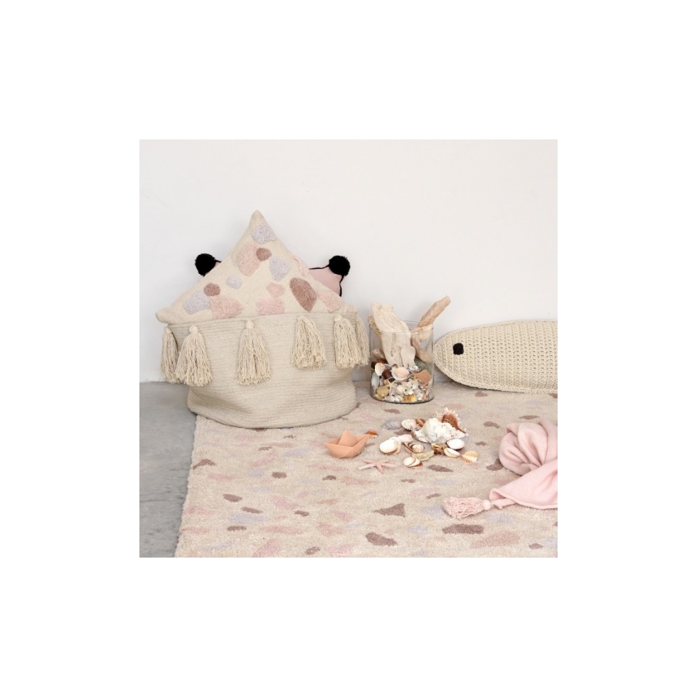 Lorena Canals Panier de stockage, Tassels Natural