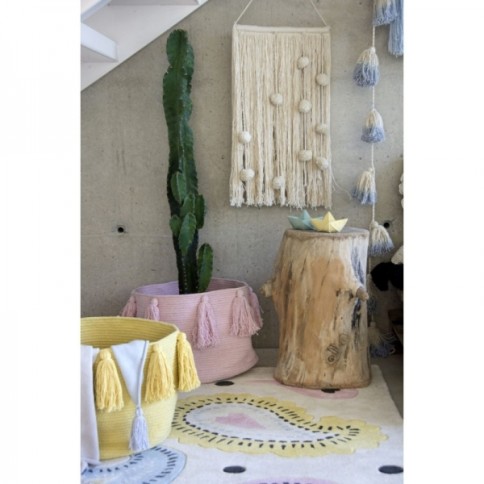 Lorena Canals Aufbewahrungskorb, Tassels Pink