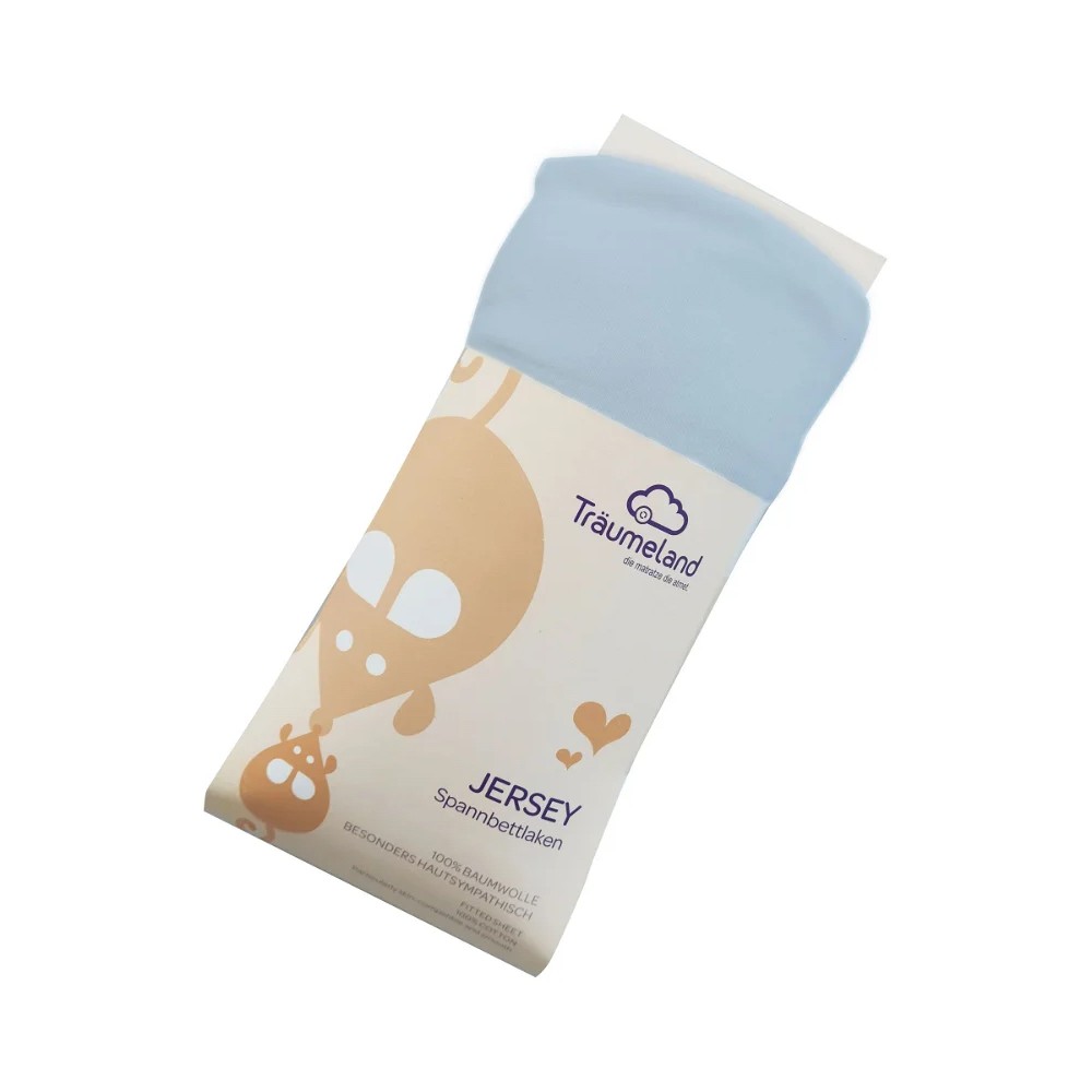 Fixleintuch Jersey, Hellblau
