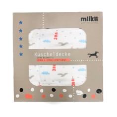 Kuscheldecke aus Musselin Baumwolle, Meer