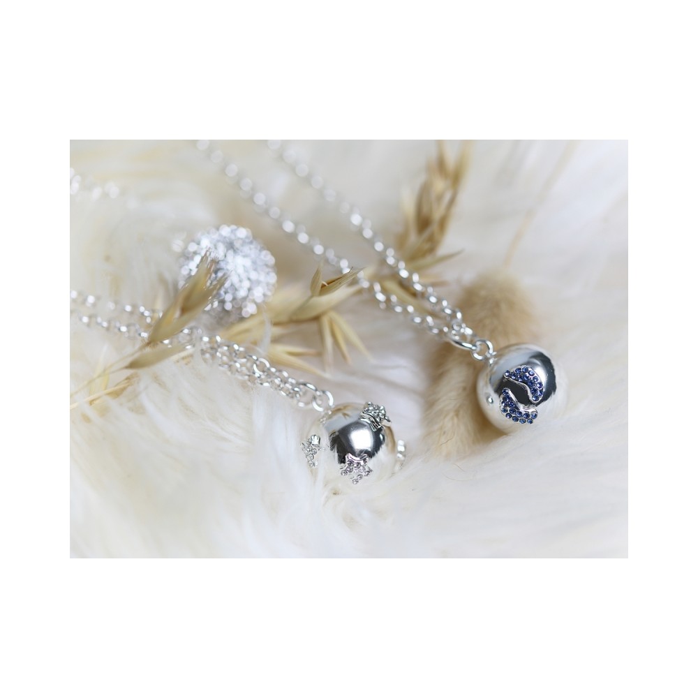 Bola-Kugel Babybell Jasseron Schwangerschaftskette, Füsschen/ Rosa