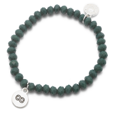 Armband, Charm, Deep Green
