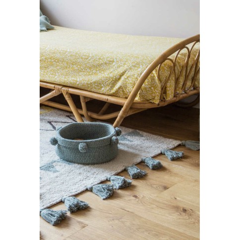 Tapis Azteca Naturel Vintage Bleu