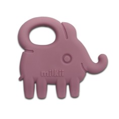 Silikon Beissring Elefant, Dusty Rose