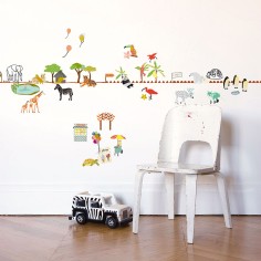 Wandsticker Bordüre 5 m, Zoo