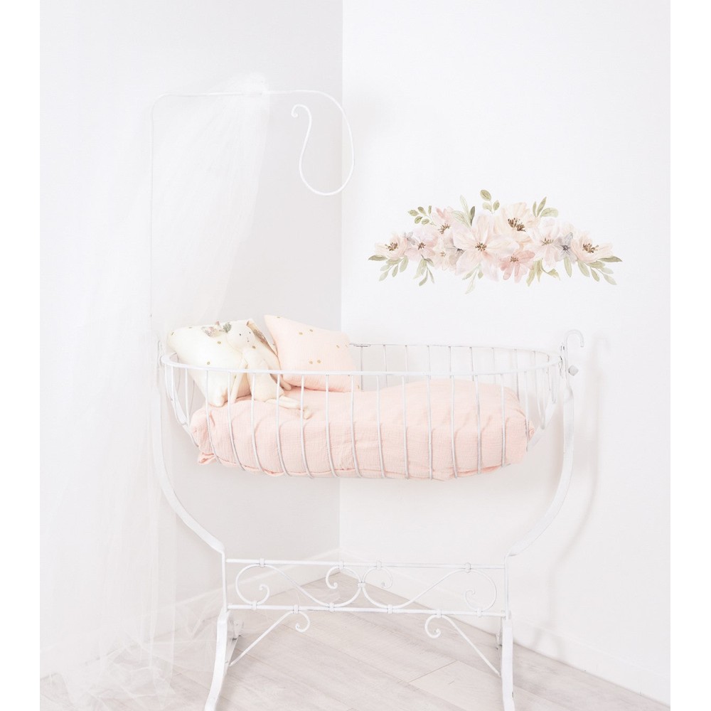 Wandsticker Dekoration, Blumenkomposition (Aquarell)