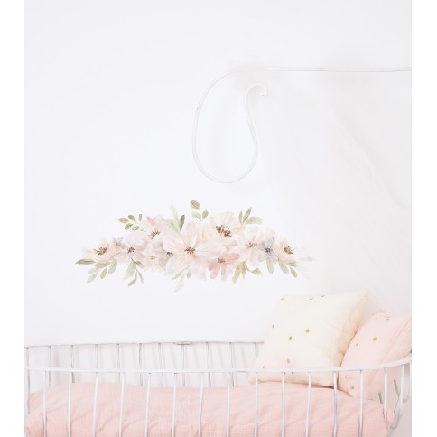 Wandsticker Dekoration, Blumenkomposition (Aquarell)