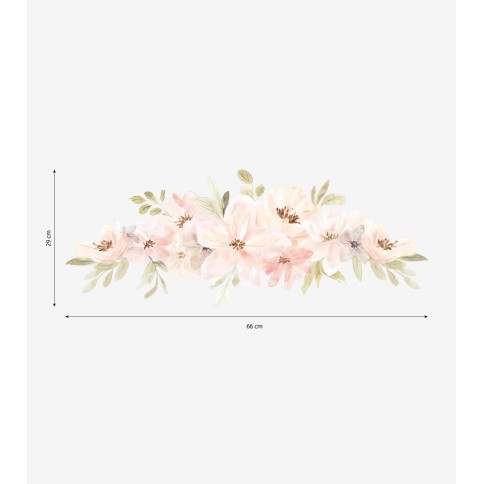 Wandsticker Dekoration, Blumenkomposition (Aquarell)