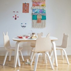 Chaise Jouer à Hare (2 pcs.), Bouleau