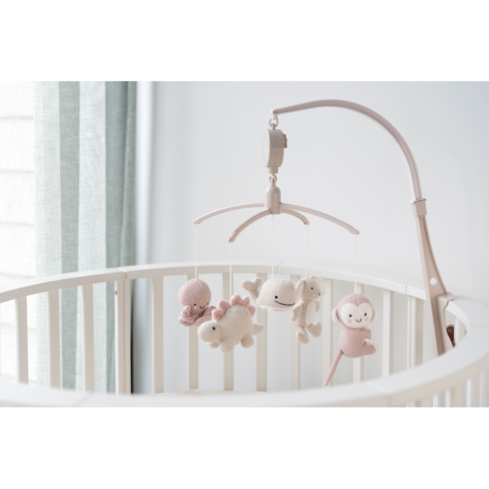 Musik Mobile, Tiere - Rosa/ Warm Linen