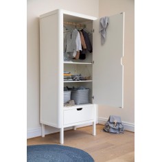 Sebra Kleiderschrank 1-türig, weiss