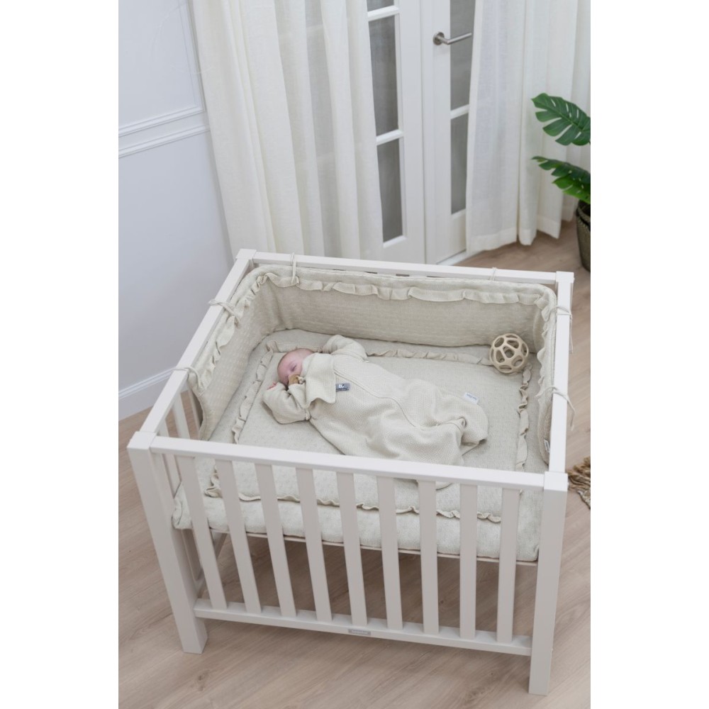 Bett/ Laufgitter Nestchen Moon, Warm Linen