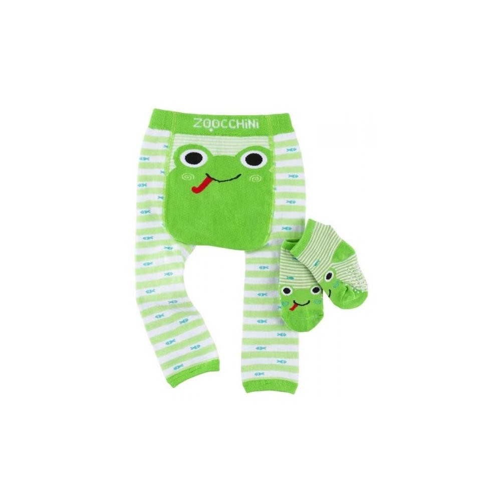 Zoocchini Baby Leggings Socken Set Flippy der Frosch kaufen bei Dreikasehoch