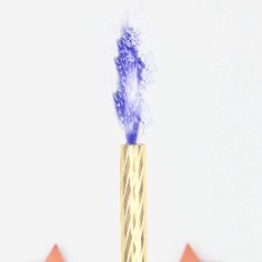 Blaue Geburtstags- oder Gender-Reveal-Kuchenbrunnenkerzen, 3 Stück